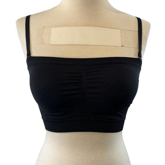 NWOT NORDSTROM Bare Convertible Strapless Bandeau Bra in Black (M) - Picture 12 of 14